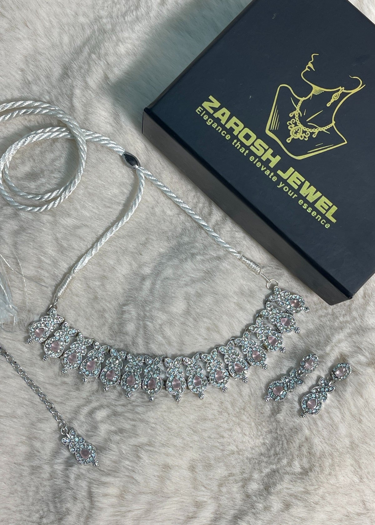 Shop the Abeera Zircon Necklace from Zarosh Jewel