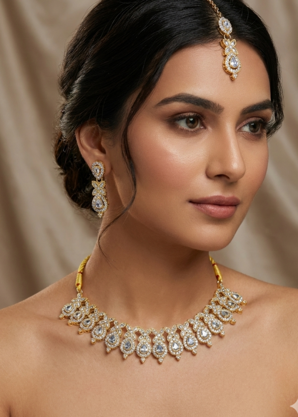 Shop the Abeera Zircon Necklace from Zarosh Jewel