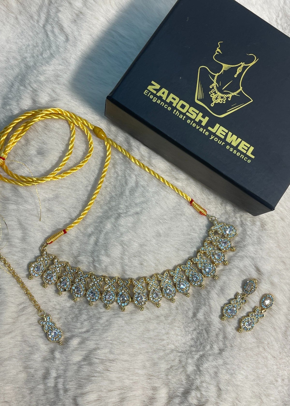 Shop the Abeera Zircon Necklace from Zarosh Jewel