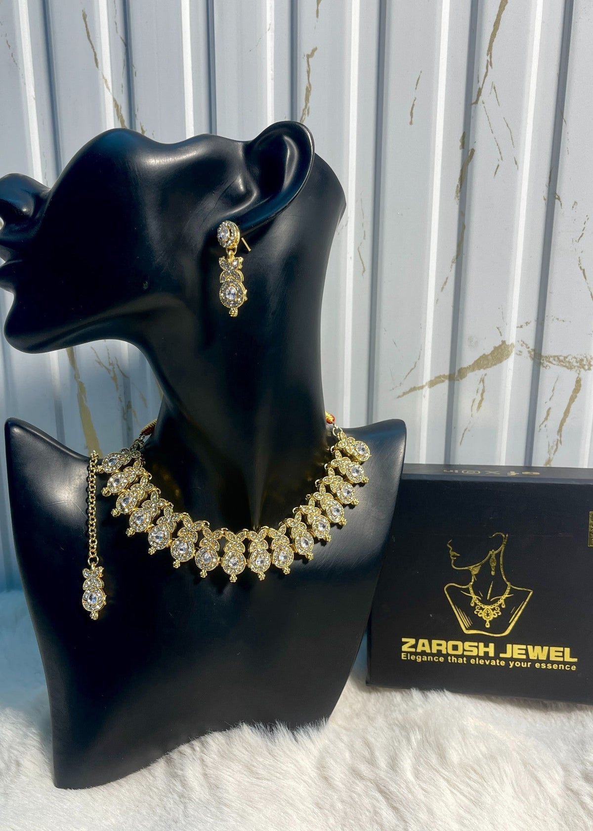 Shop the Abeera Zircon Necklace from Zarosh Jewel