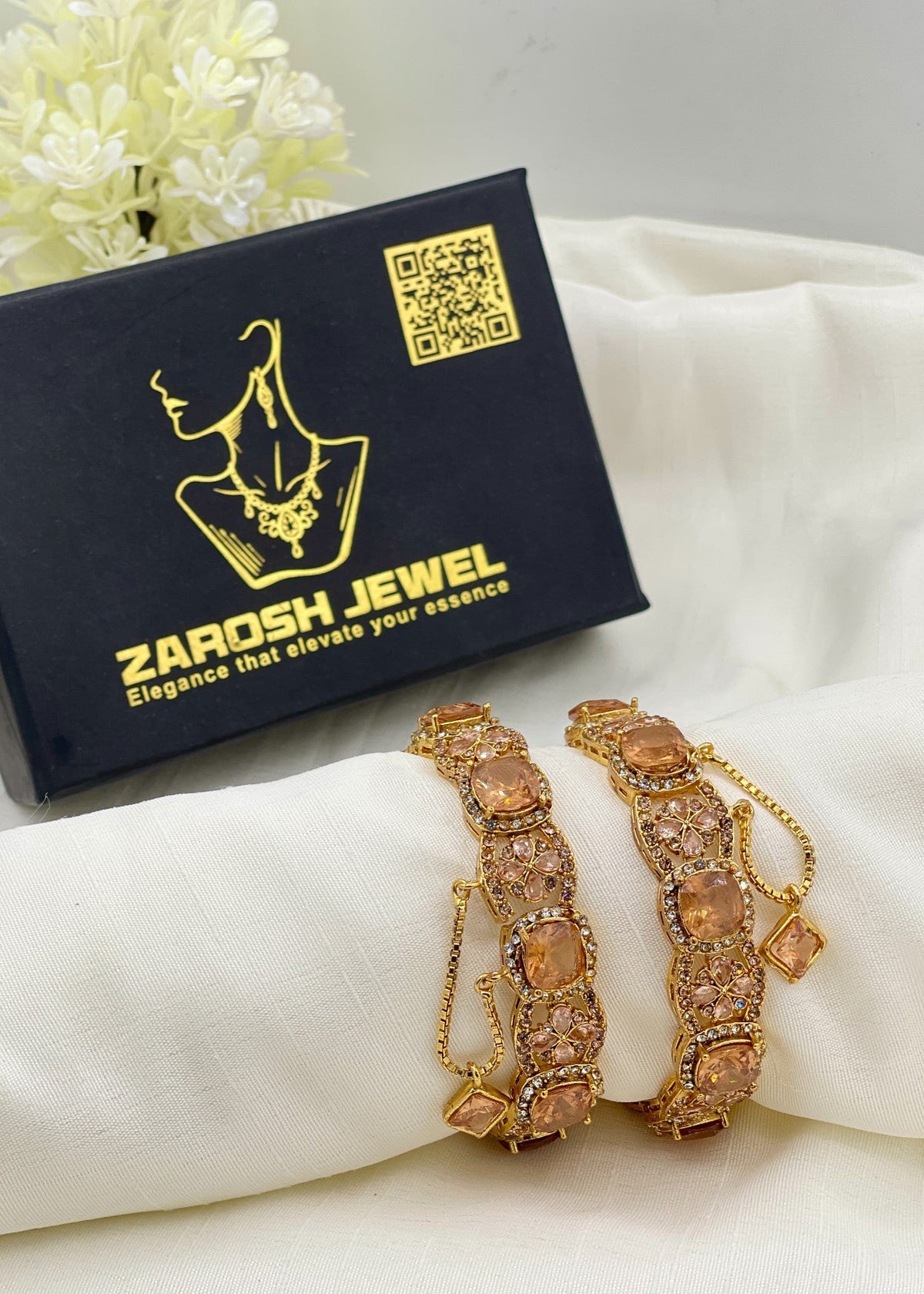 Shop the Abir Openable Bangle Set from Zarosh Jewel