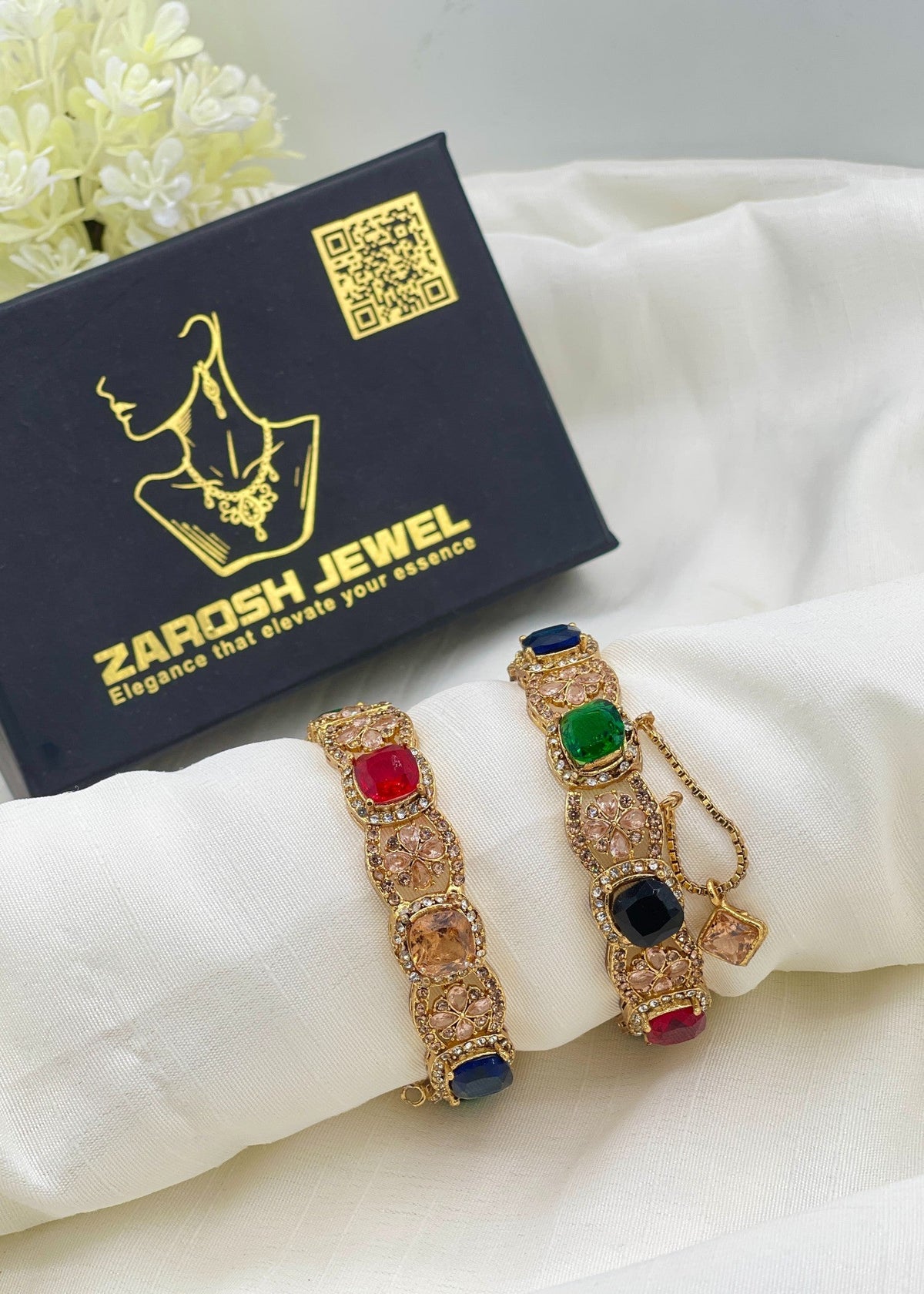 Shop the Abir Openable Bangle Set from Zarosh Jewel