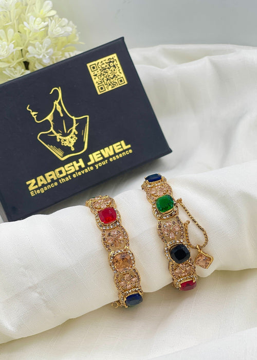 Shop the Abir Openable Bangle Set from Zarosh Jewel