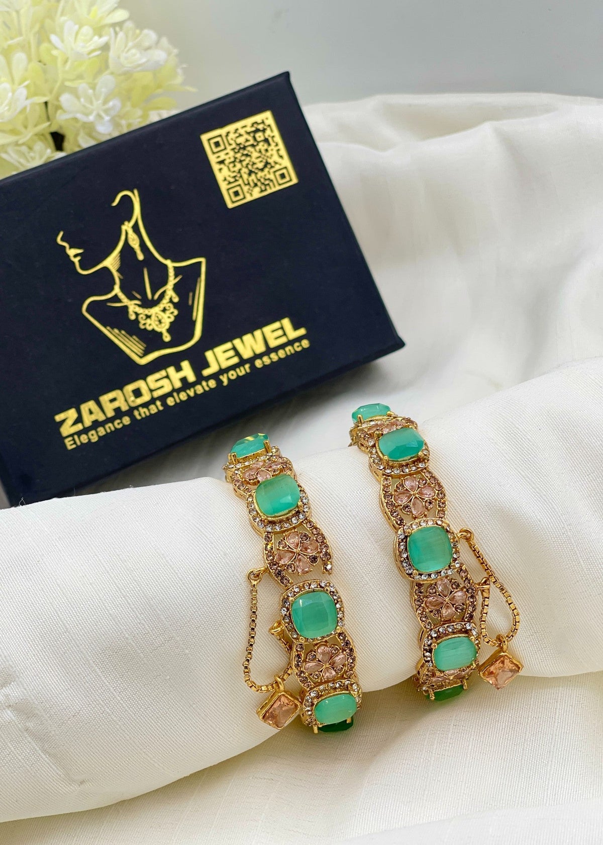 Shop the Abir Openable Bangle Set from Zarosh Jewel
