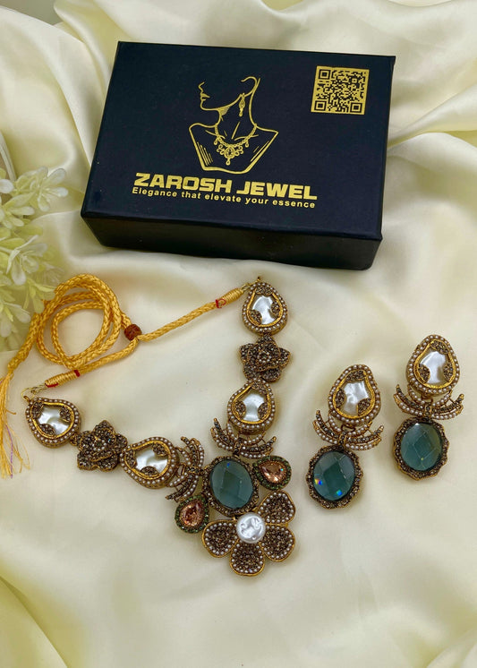 Shop the Afeefa Necklace Set from Zarosh Jewel