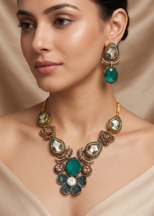 Shop the Afeefa Necklace Set from Zarosh Jewel
