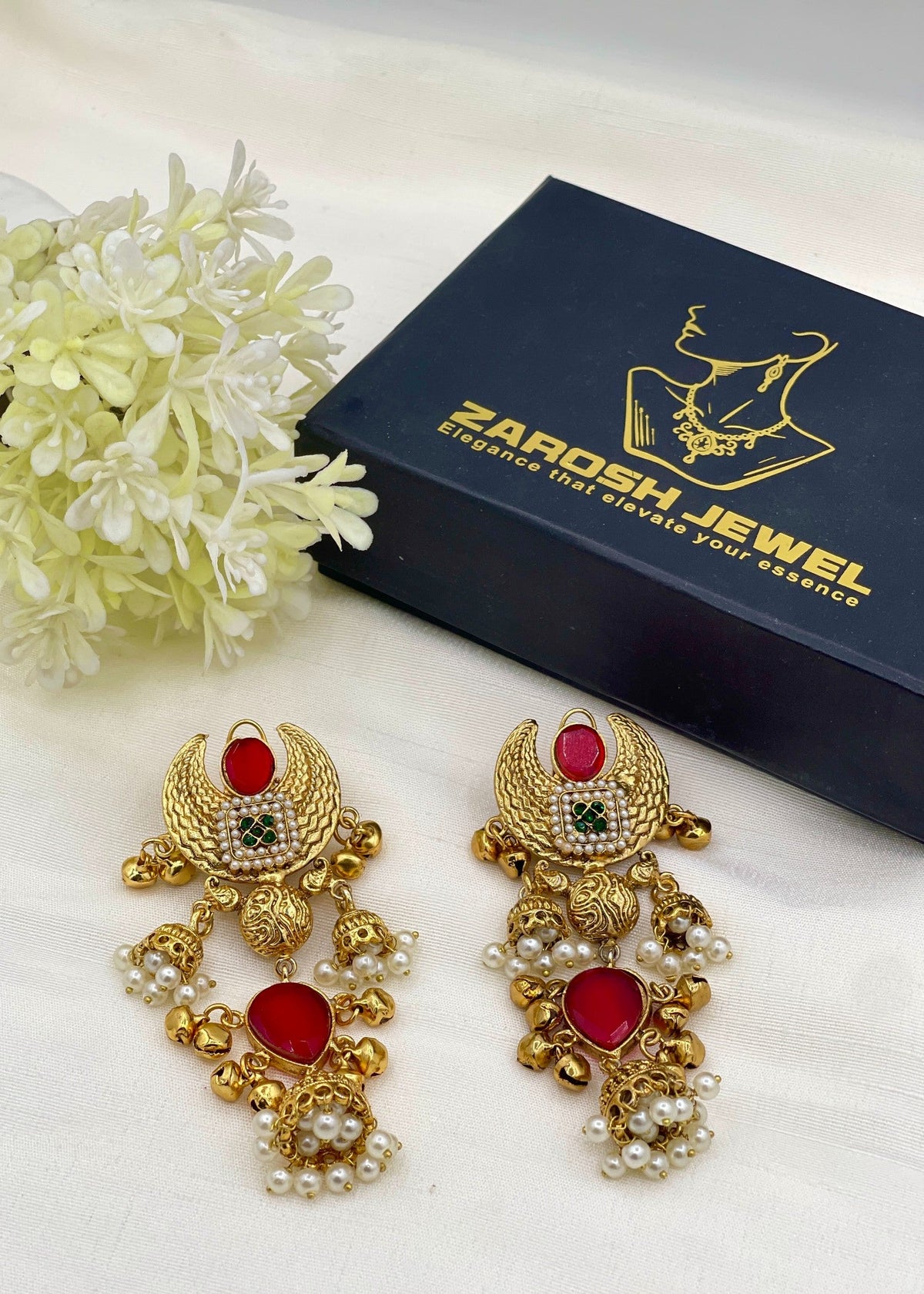 Shop the Afra Kashmiri Heritage Earrings from Zarosh Jewel