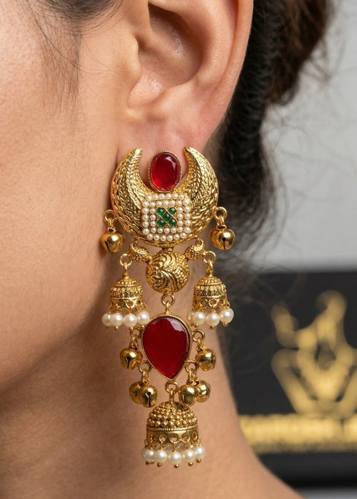 Shop the Afra Kashmiri Heritage Earrings from Zarosh Jewel
