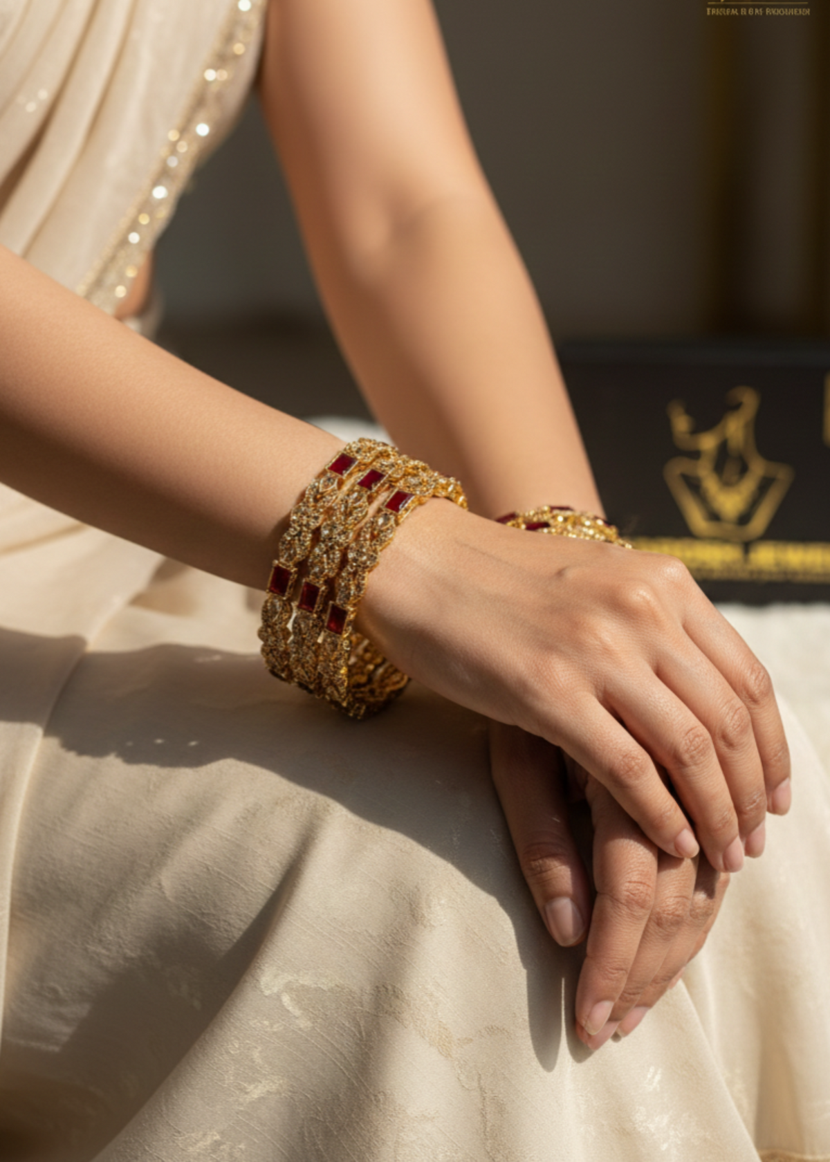 Shop the Afreen Pave Bangles from Zarosh Jewel