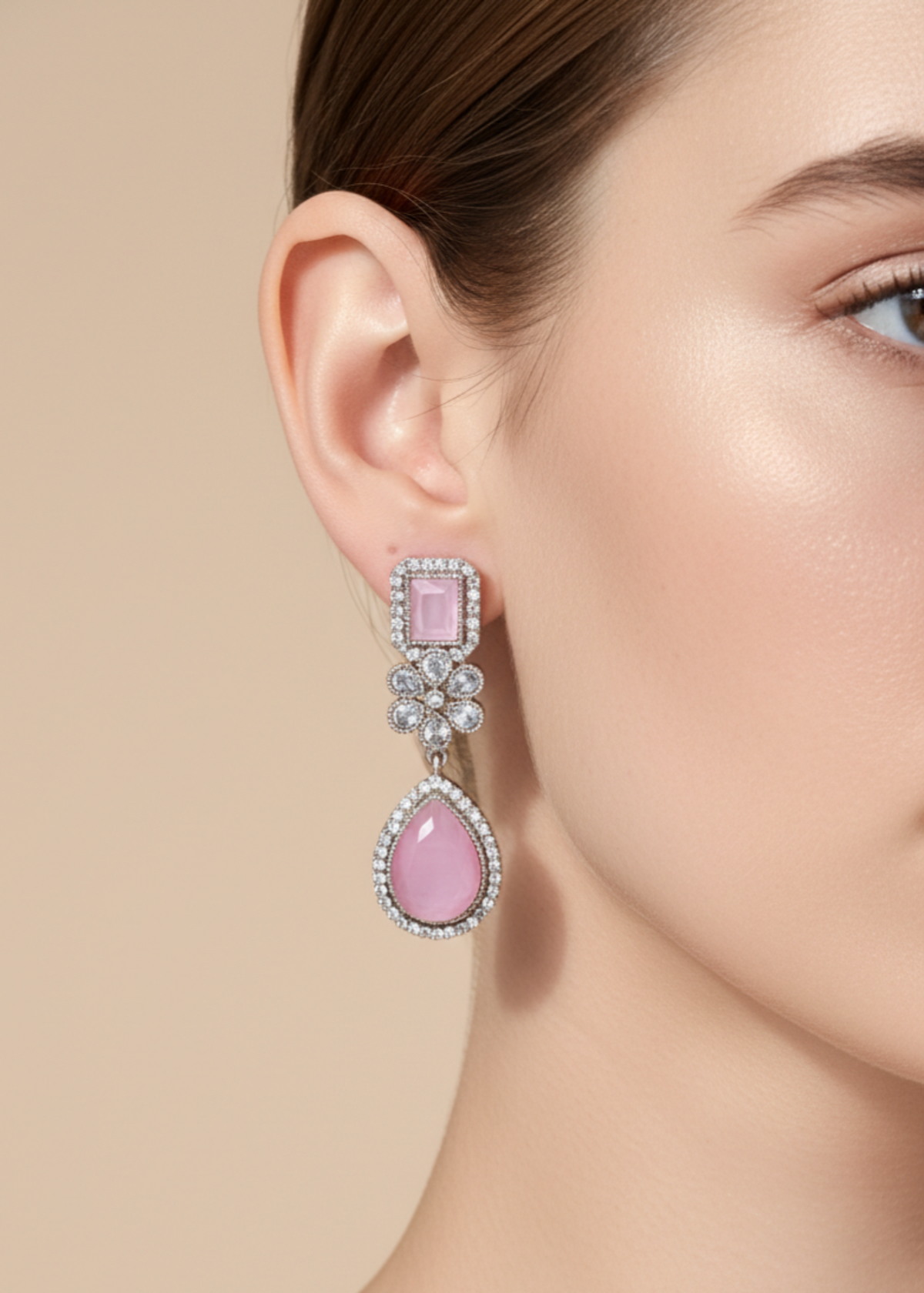 Shop the Afsheen Noir Drop Earrings from Zarosh Jewel