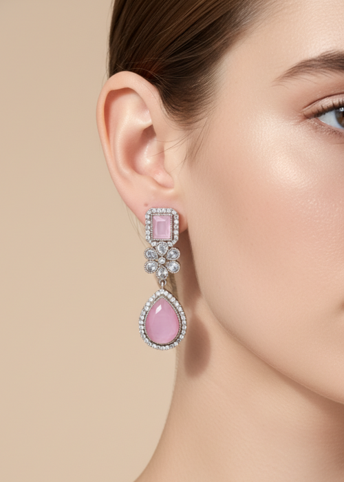 Shop the Afsheen Noir Drop Earrings from Zarosh Jewel