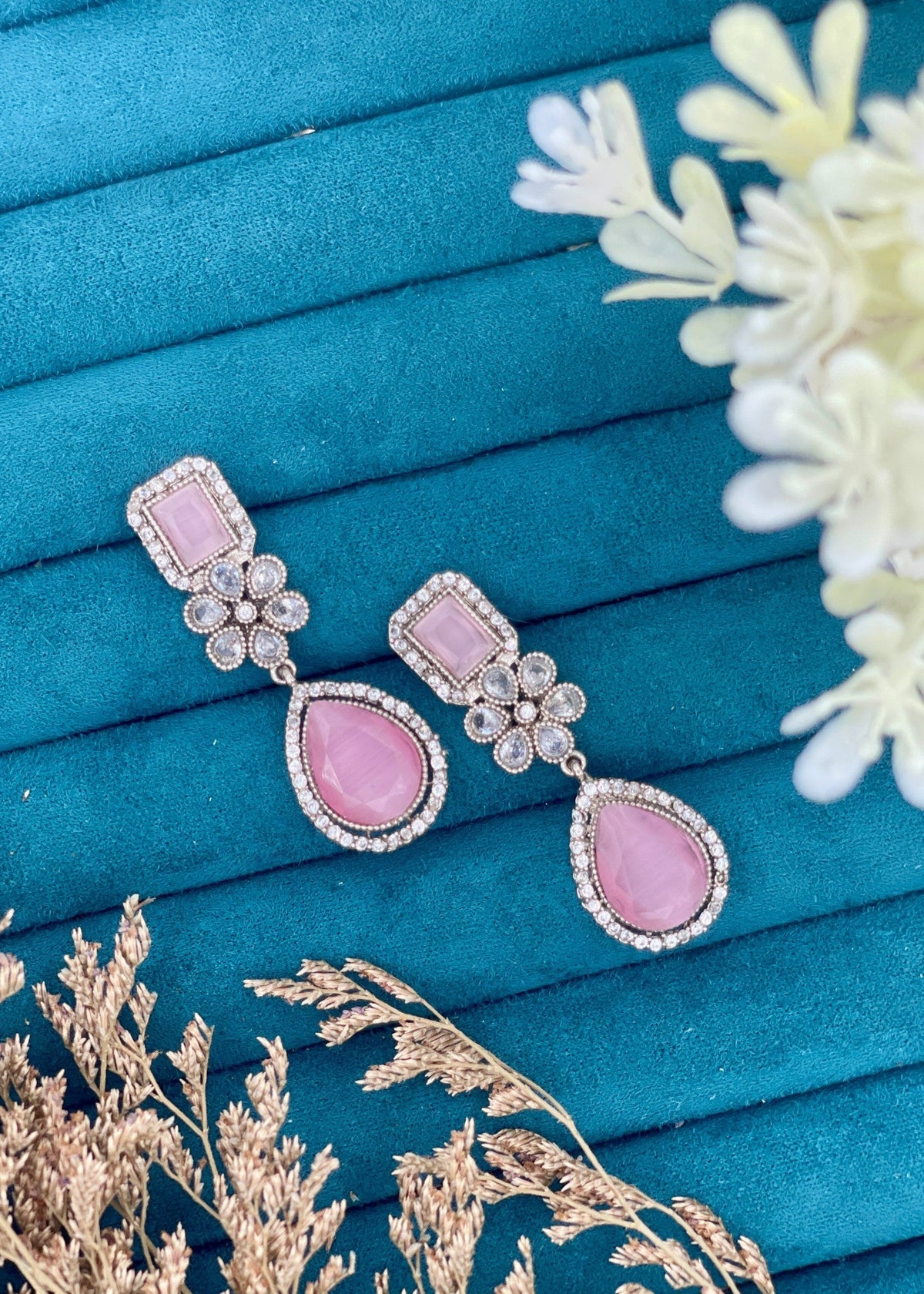 Shop the Afsheen Noir Drop Earrings from Zarosh Jewel