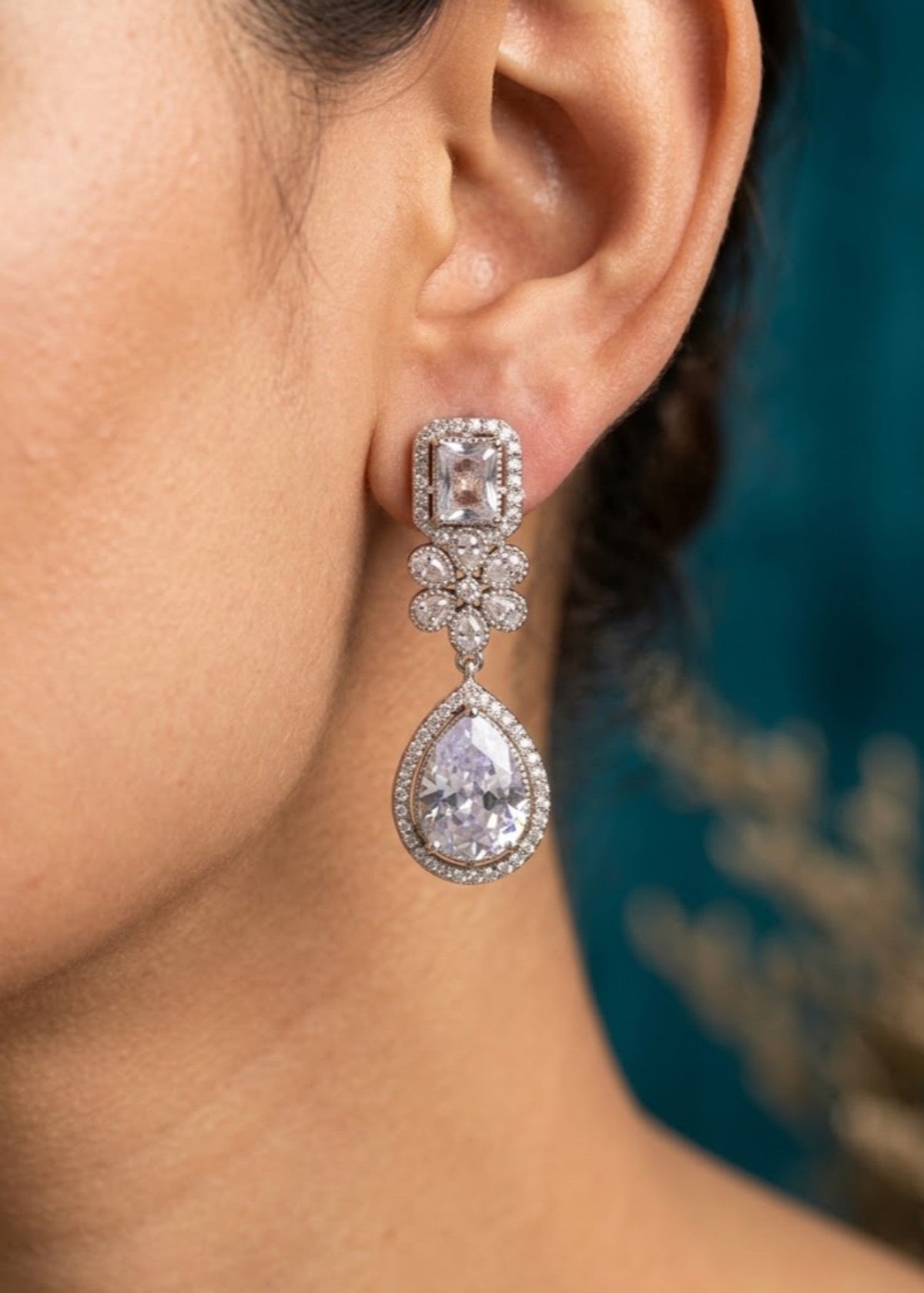 Shop the Afsheen Noir Drop Earrings from Zarosh Jewel