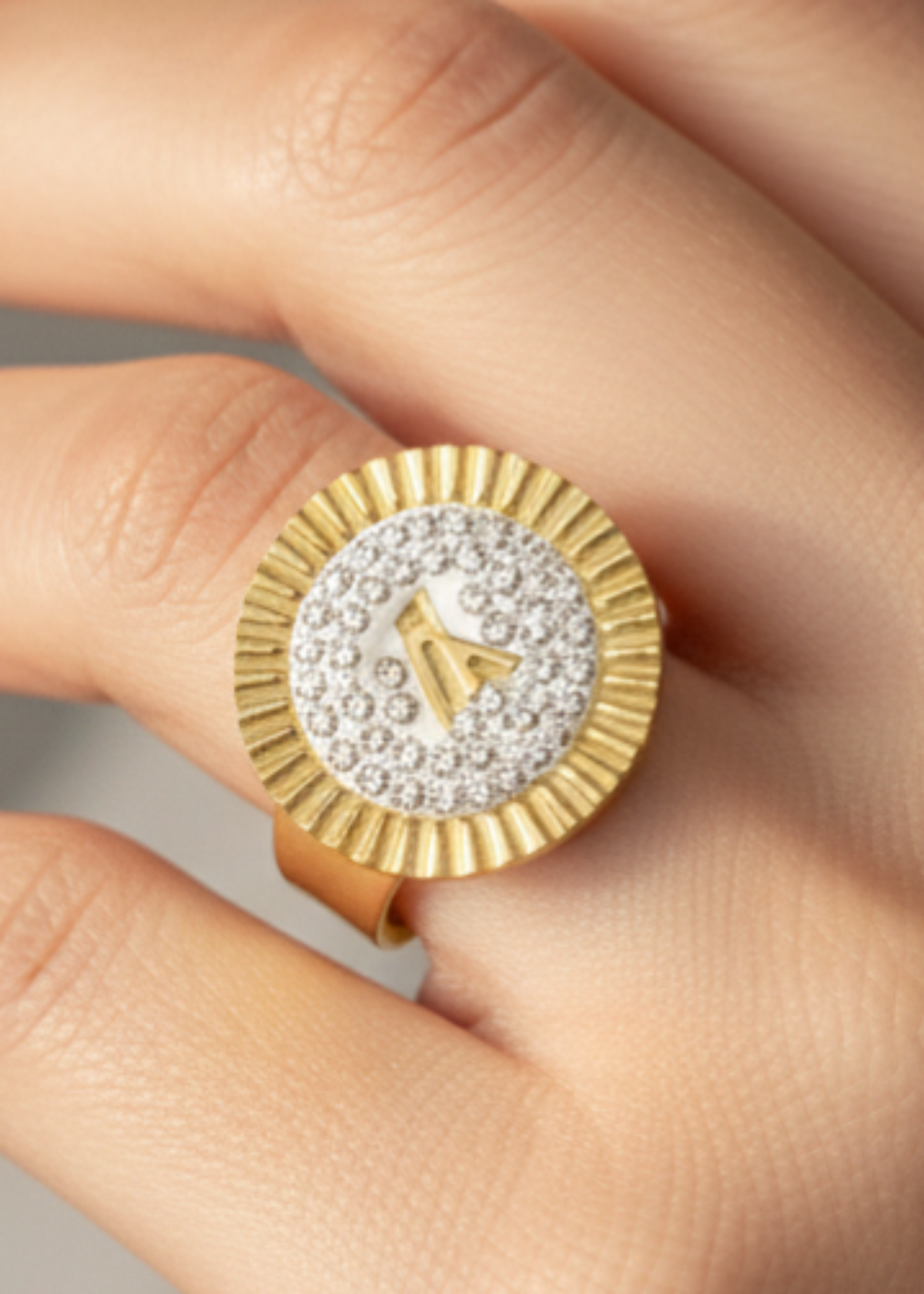 Shop the Aftab Monogram Ring from Zarosh Jewel
