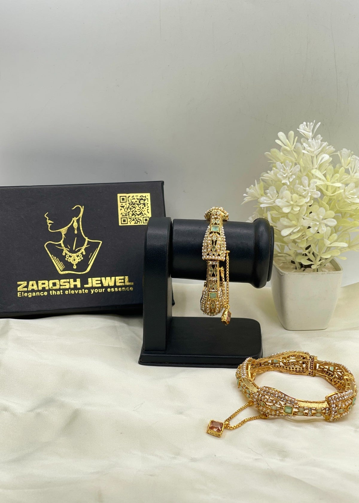 Shop the Aila Adjustable Bangle from Zarosh Jewel