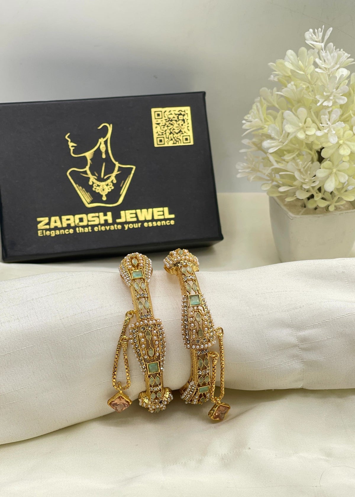 Shop the Aila Adjustable Bangle from Zarosh Jewel
