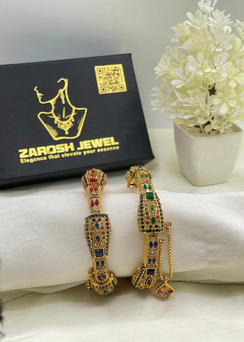 Shop the Aila Adjustable Bangle from Zarosh Jewel
