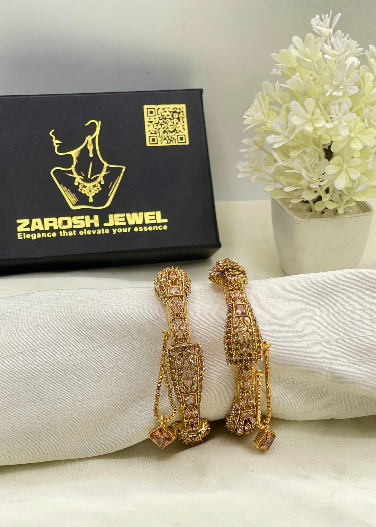 Shop the Aila Adjustable Bangle from Zarosh Jewel