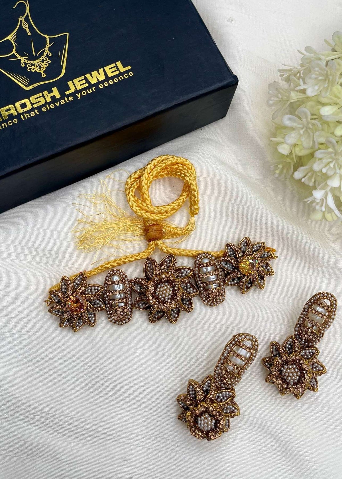 Shop the Aleyna Choker Set from Zarosh Jewel