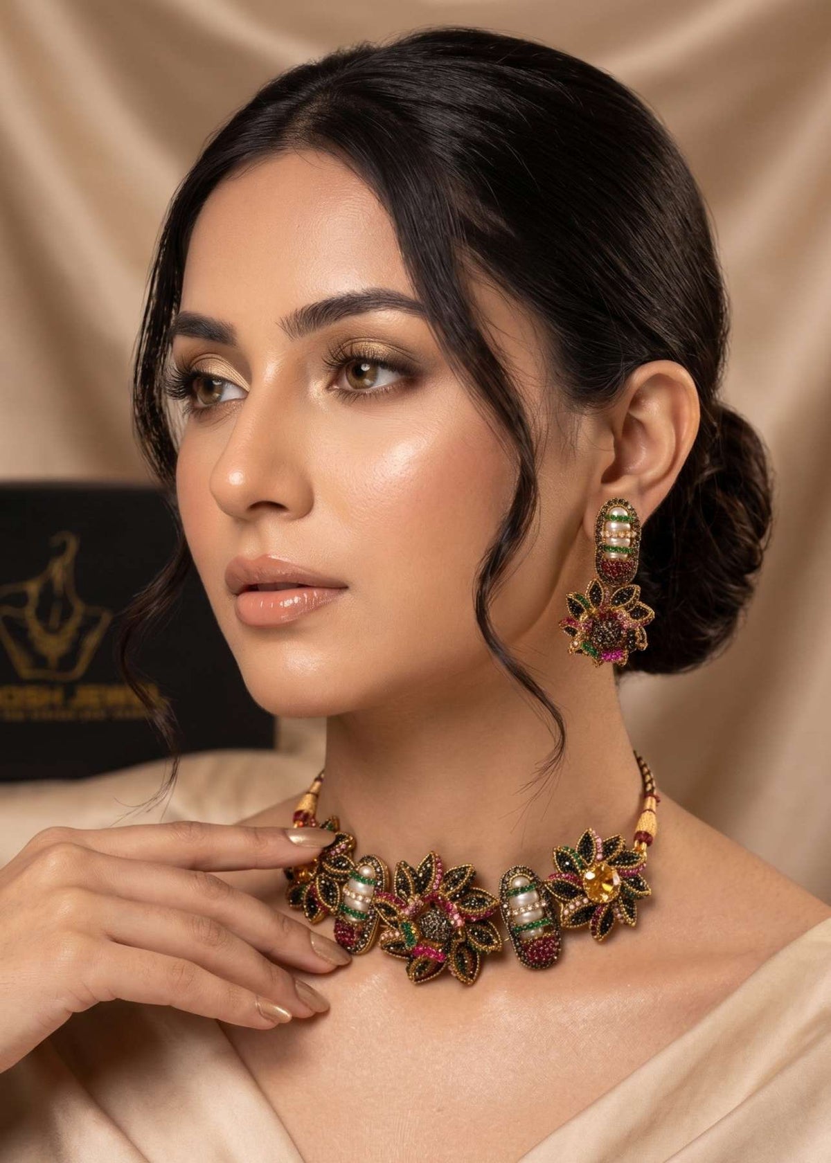 Shop the Aleyna Choker Set from Zarosh Jewel