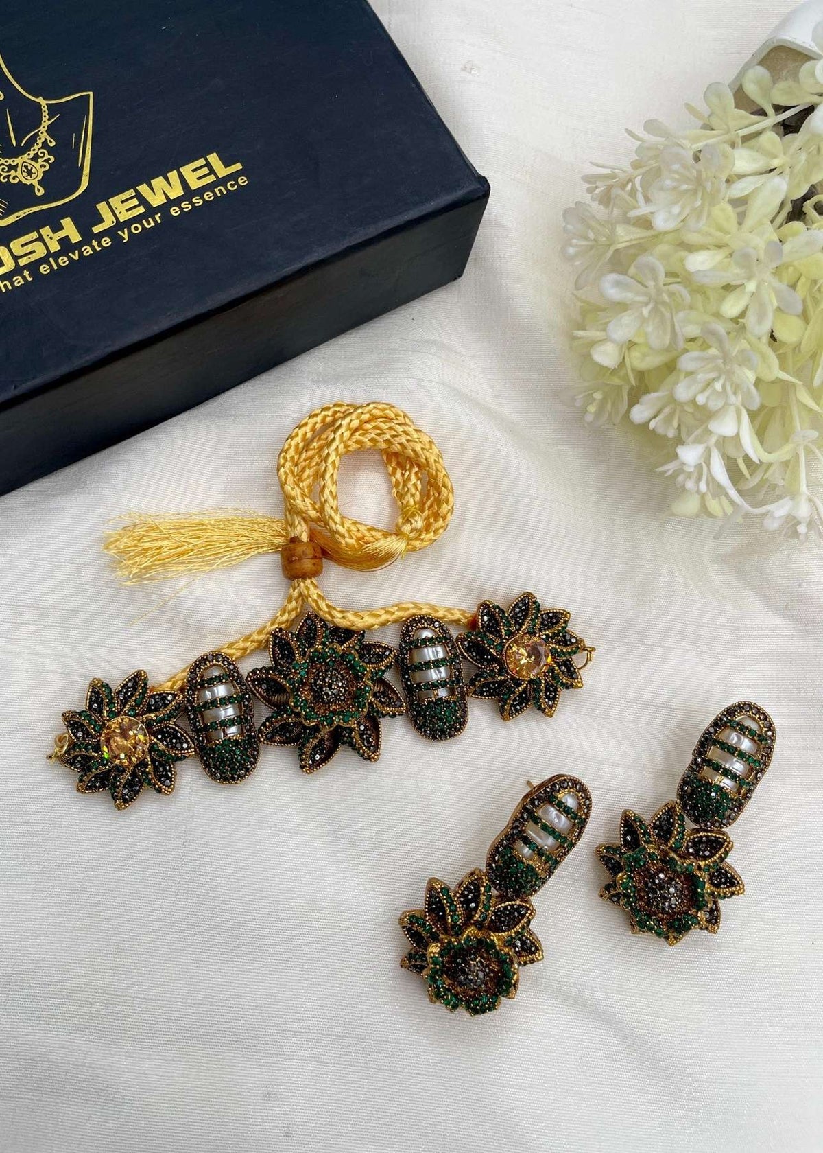 Shop the Aleyna Choker Set from Zarosh Jewel