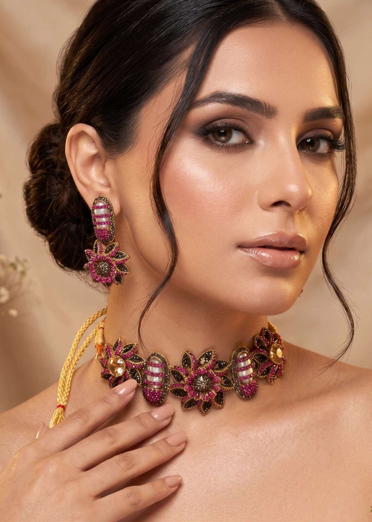 Shop the Aleyna Choker Set from Zarosh Jewel