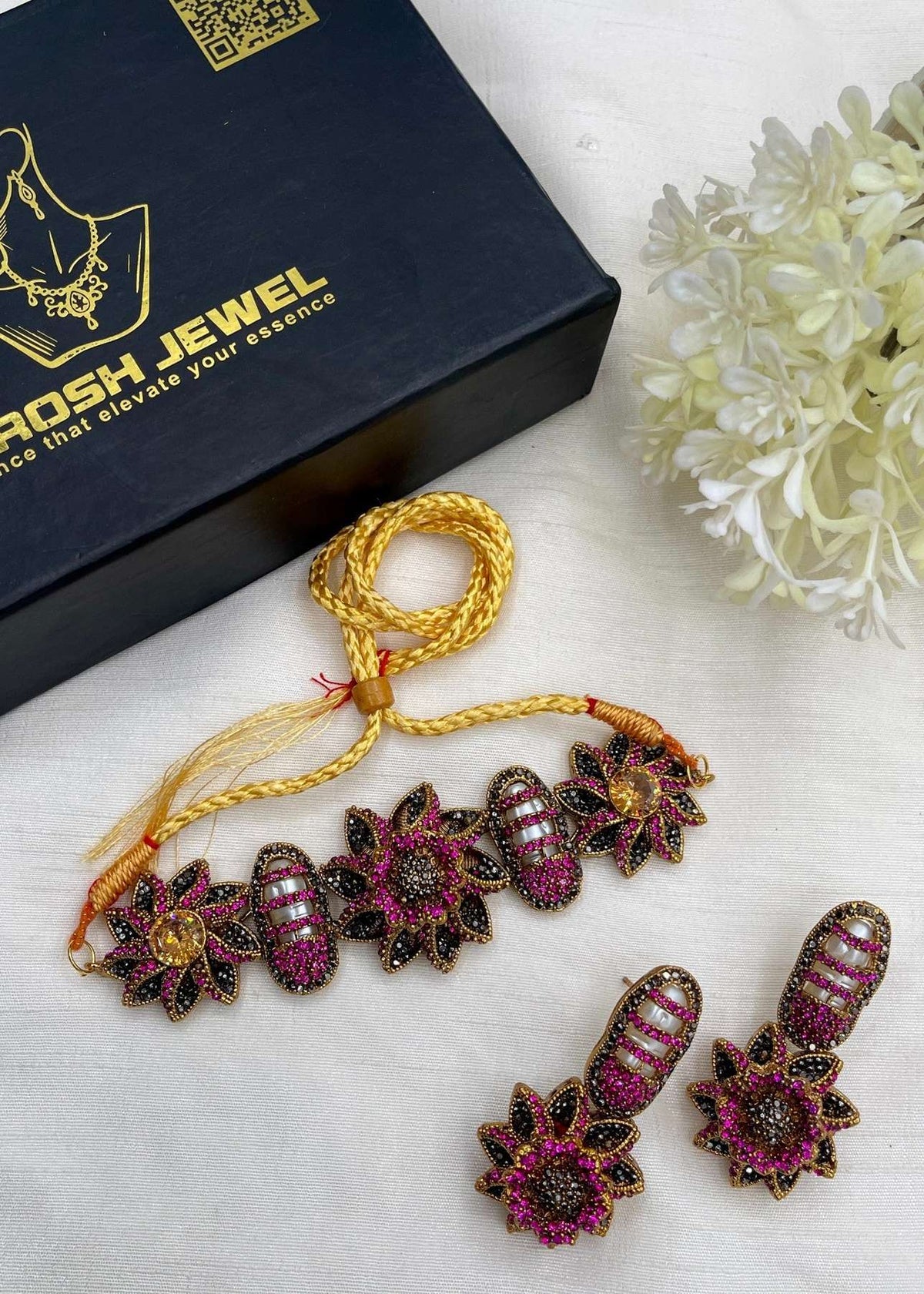 Shop the Aleyna Choker Set from Zarosh Jewel