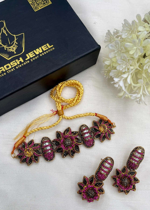 Shop the Aleyna Choker Set from Zarosh Jewel