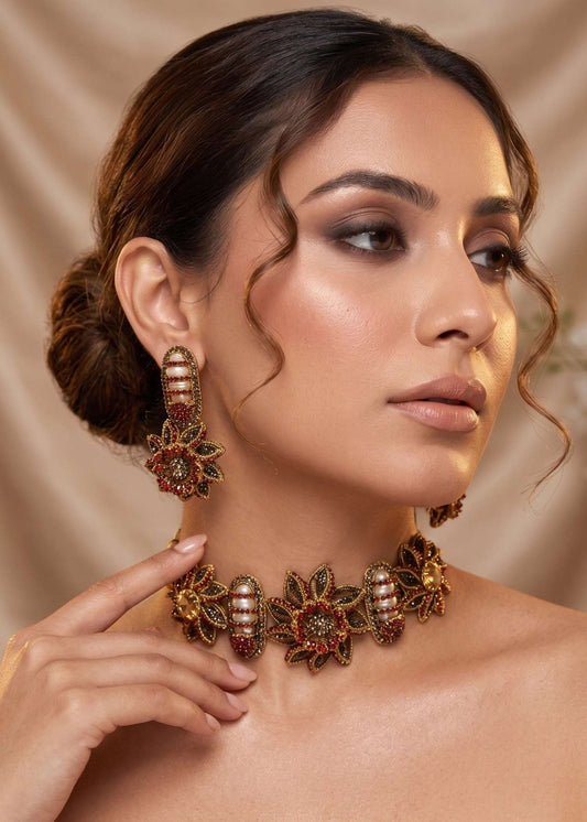 Aleyna Choker Set by Zarosh Jewel