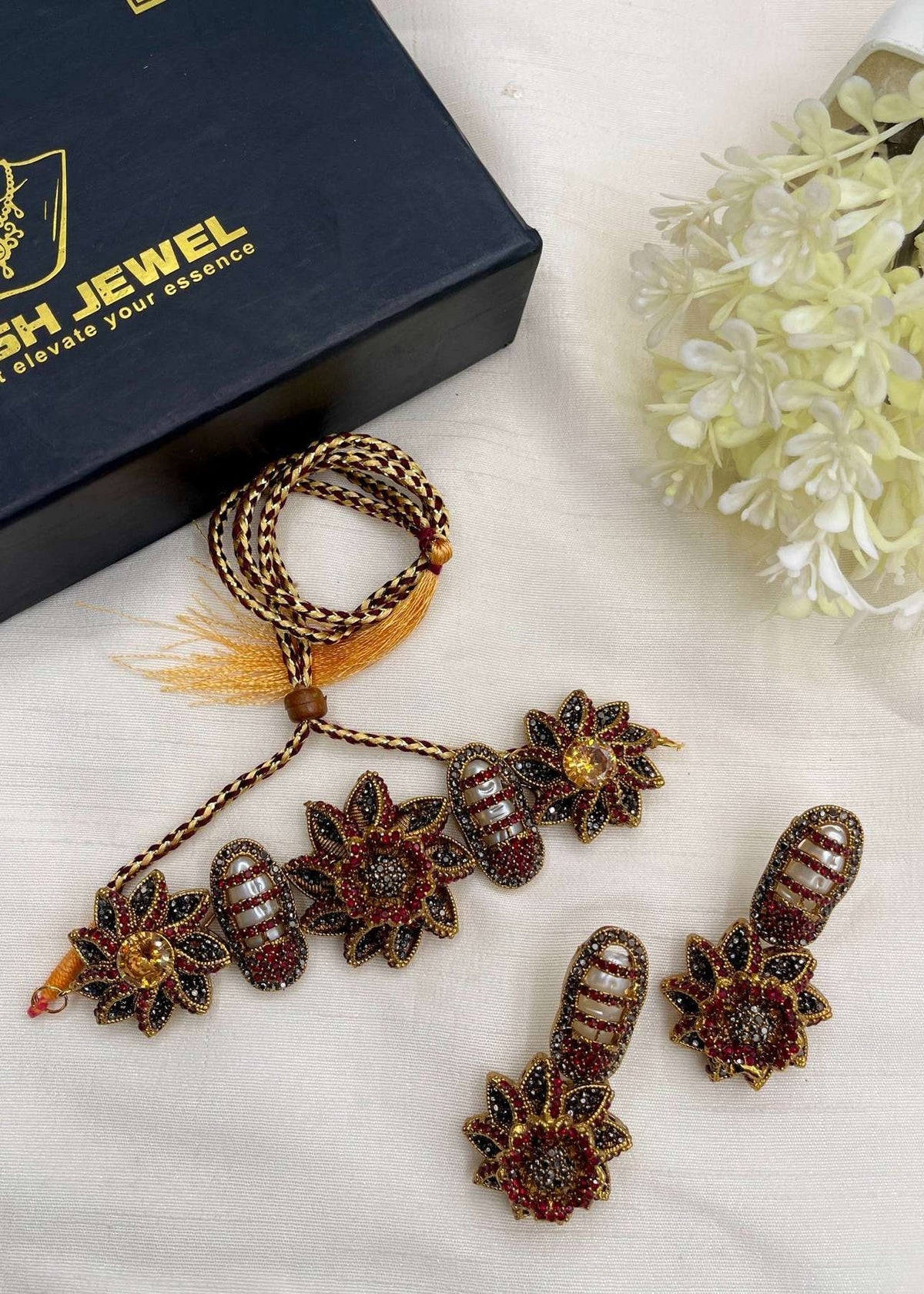 Shop the Aleyna Choker Set from Zarosh Jewel