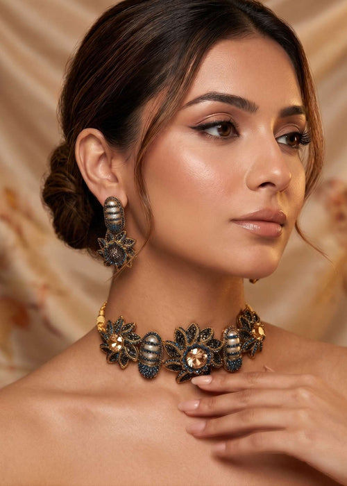 Shop the Aleyna Choker Set from Zarosh Jewel
