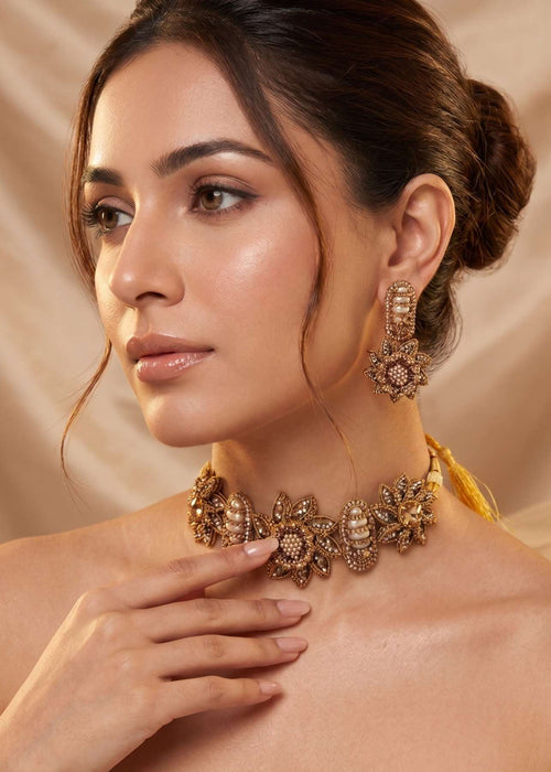 Shop the Aleyna Choker Set from Zarosh Jewel