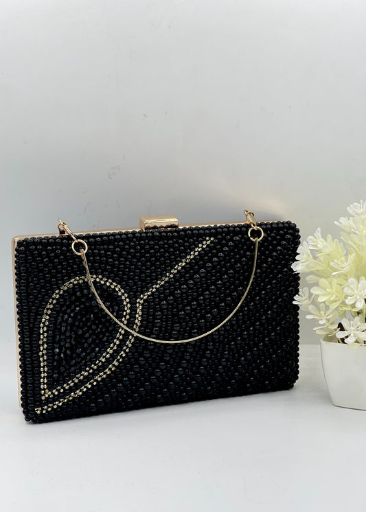 Amal Luxury Embellished Clutch by Zarosh Jewel