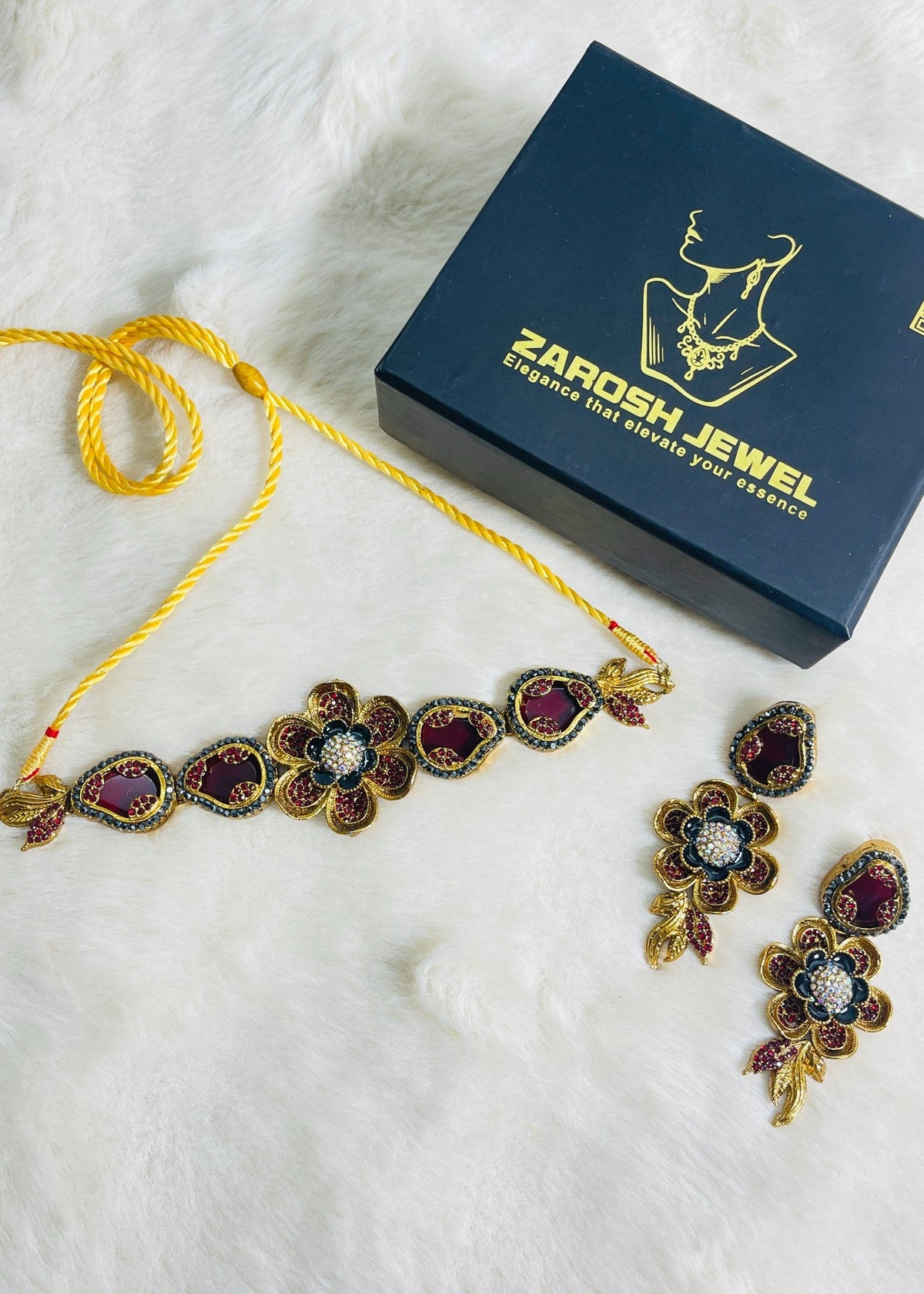 Shop the Amara Floral Choker from Zarosh Jewel