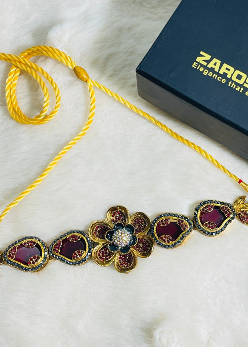 Shop the Amara Floral Choker from Zarosh Jewel