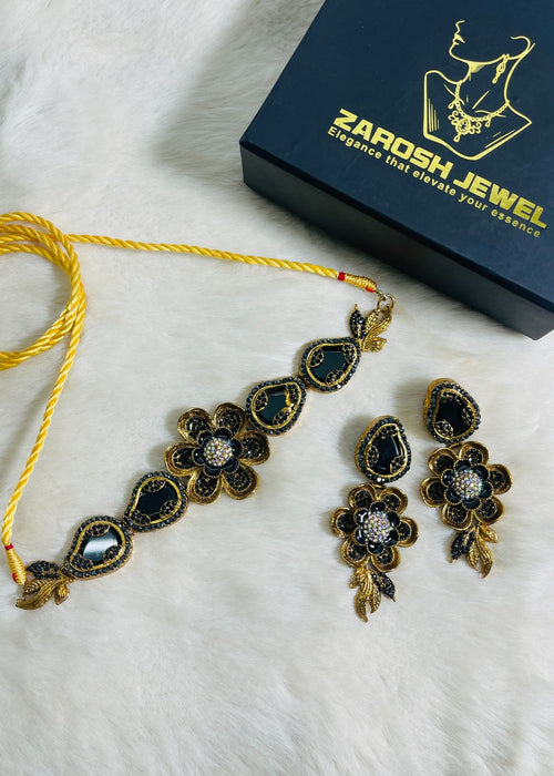 Shop the Amara Floral Choker from Zarosh Jewel