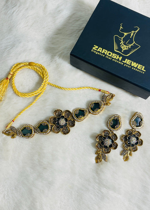 Shop the Amara Floral Choker from Zarosh Jewel