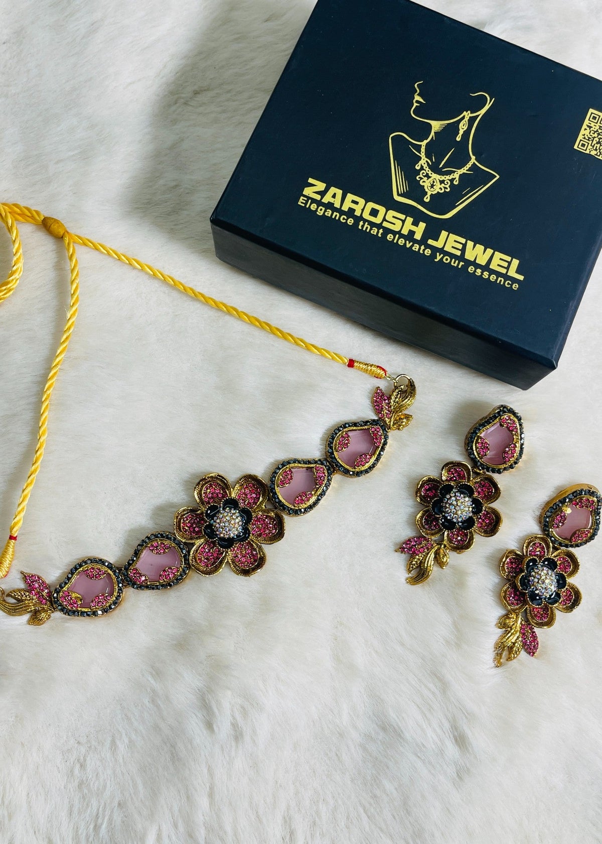 Shop the Amara Floral Choker from Zarosh Jewel