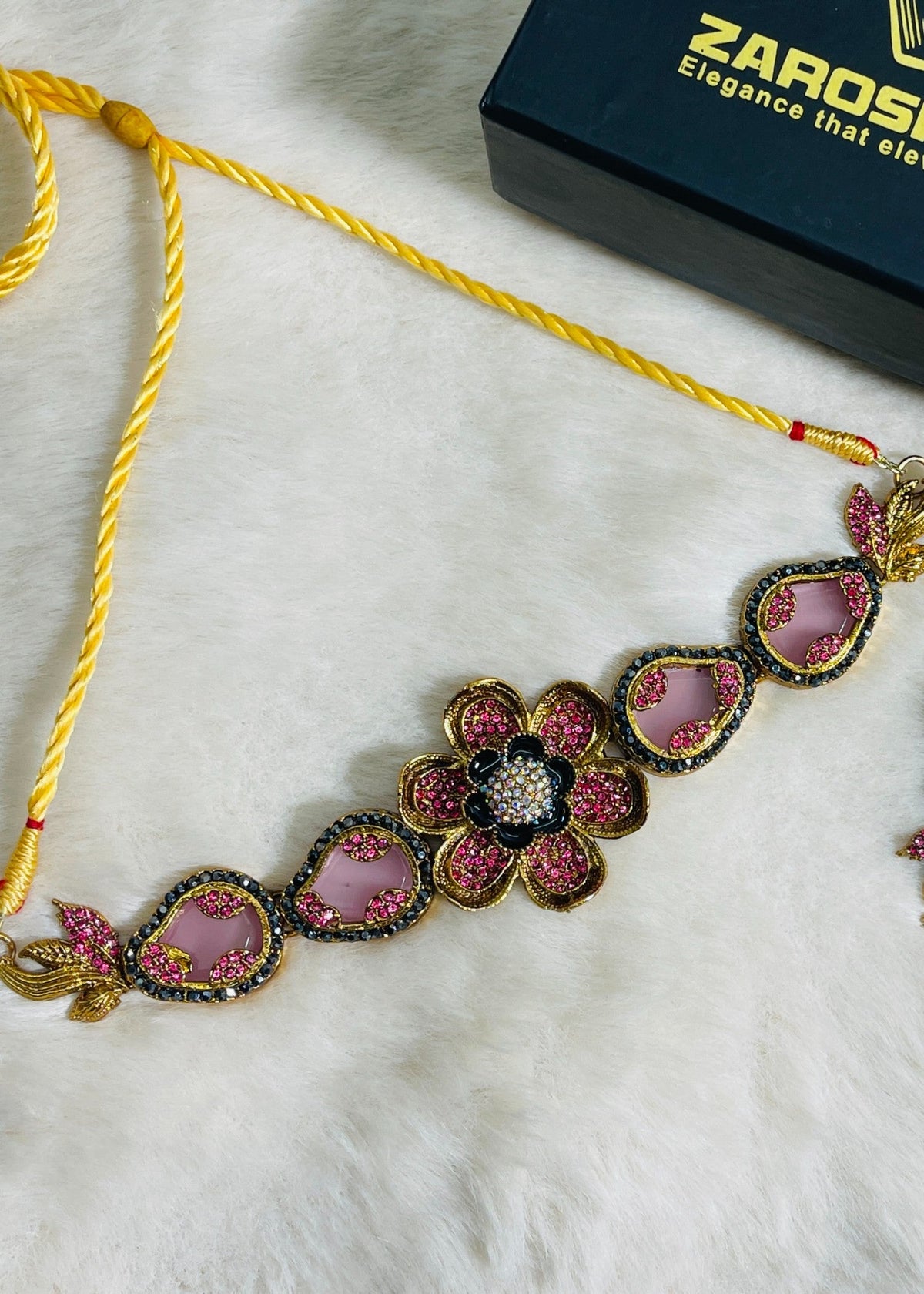 Shop the Amara Floral Choker from Zarosh Jewel