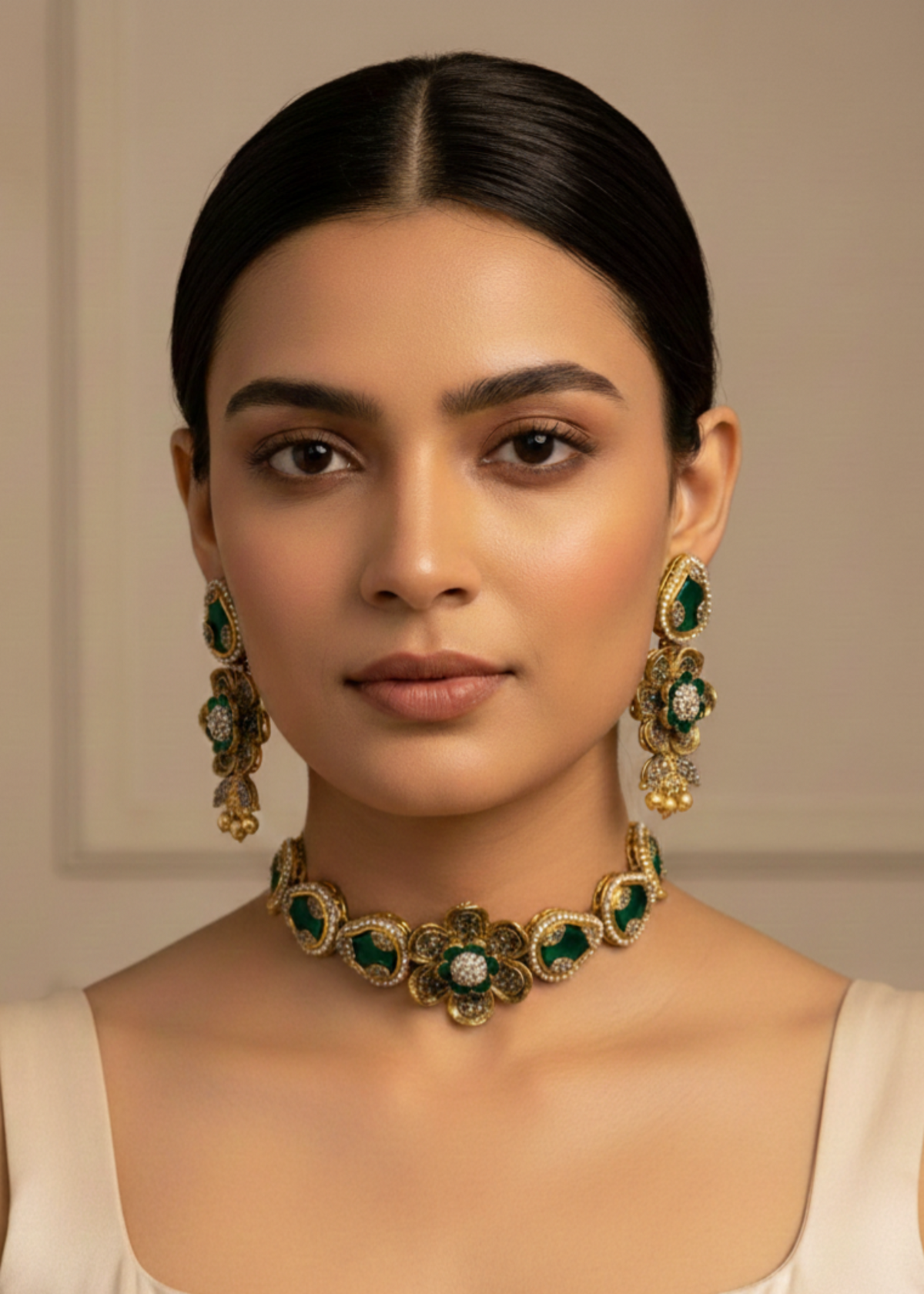 Shop the Amara Floral Choker from Zarosh Jewel