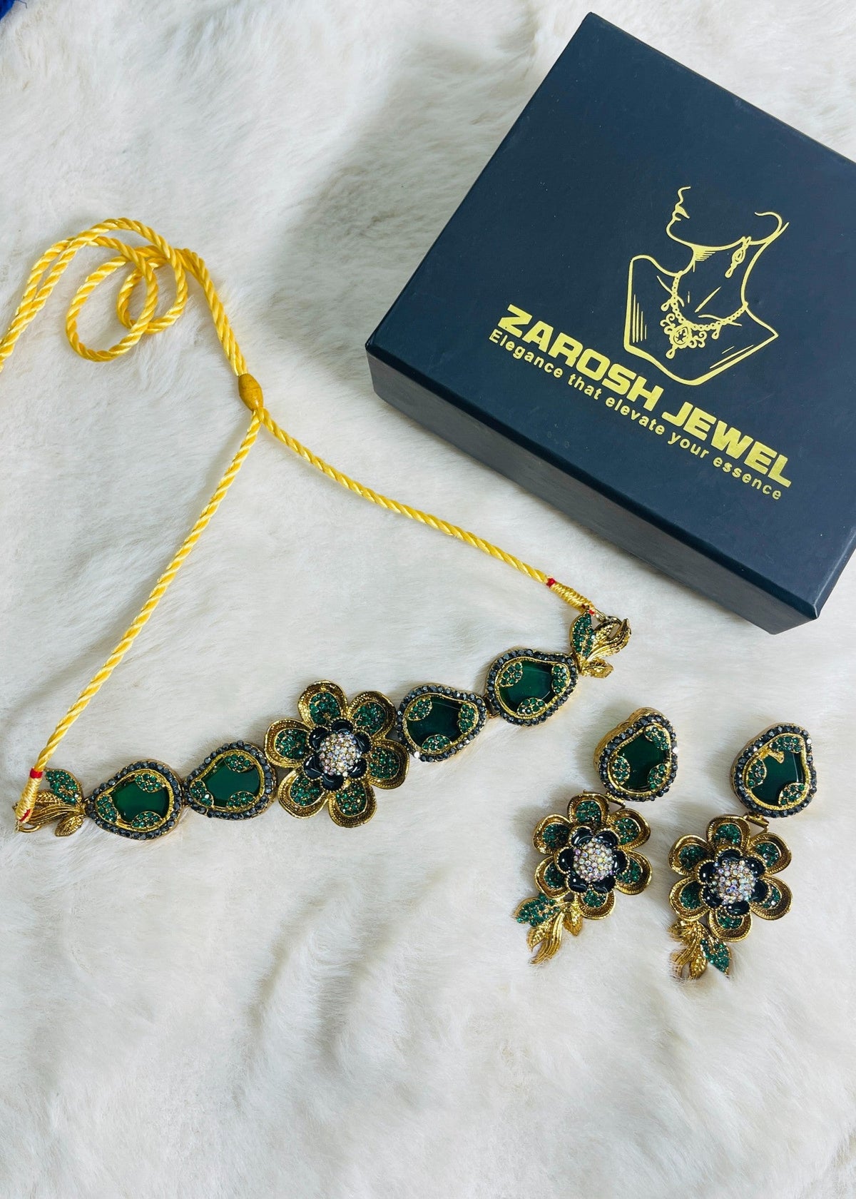 Shop the Amara Floral Choker from Zarosh Jewel