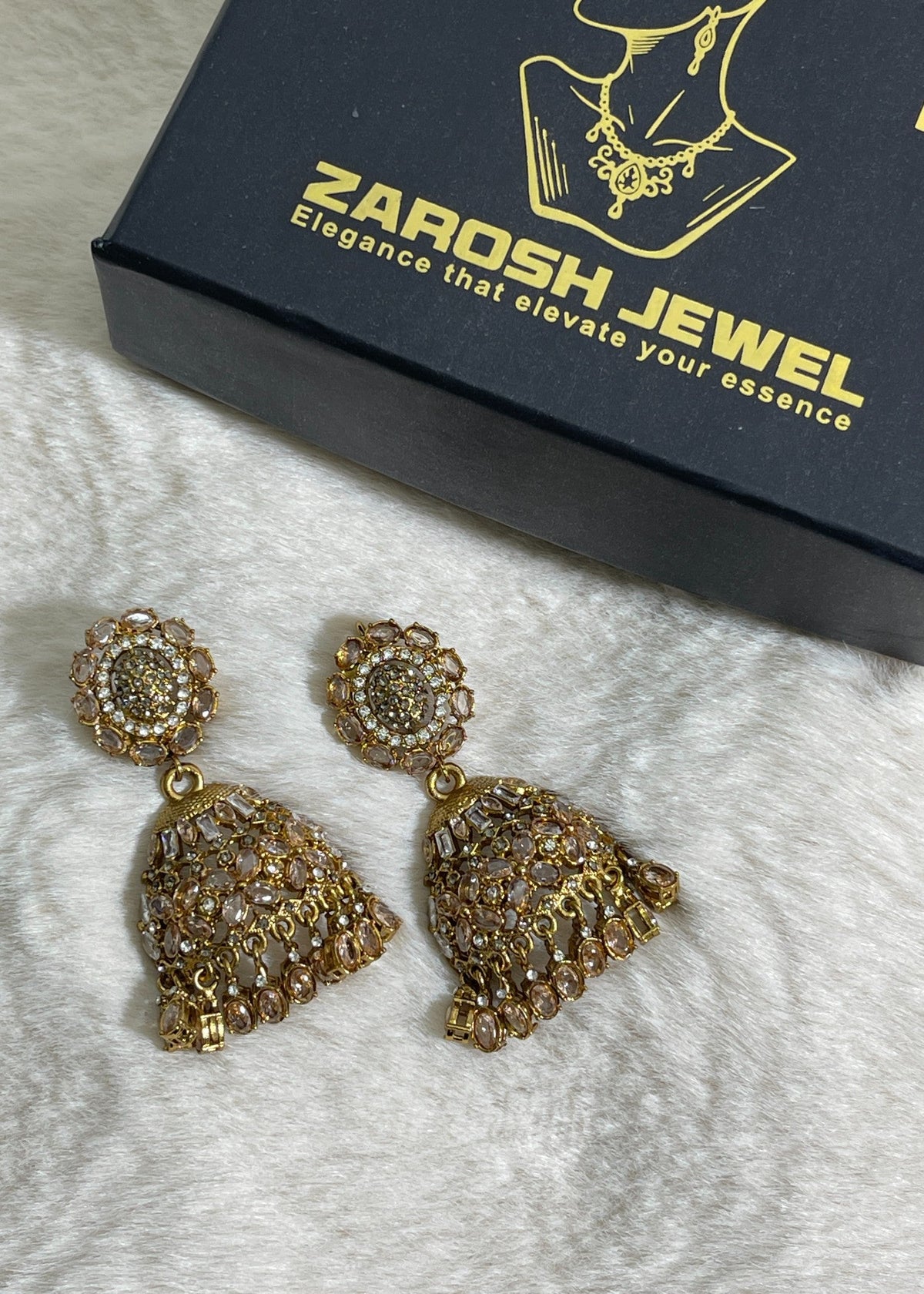 Shop the Amara Jhumkas from Zarosh Jewel