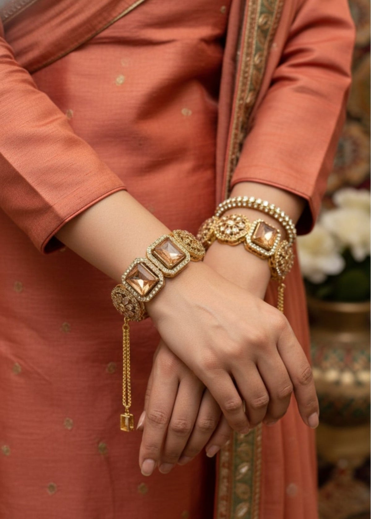 Shop the Ameera Bangles Openable from Zarosh Jewel