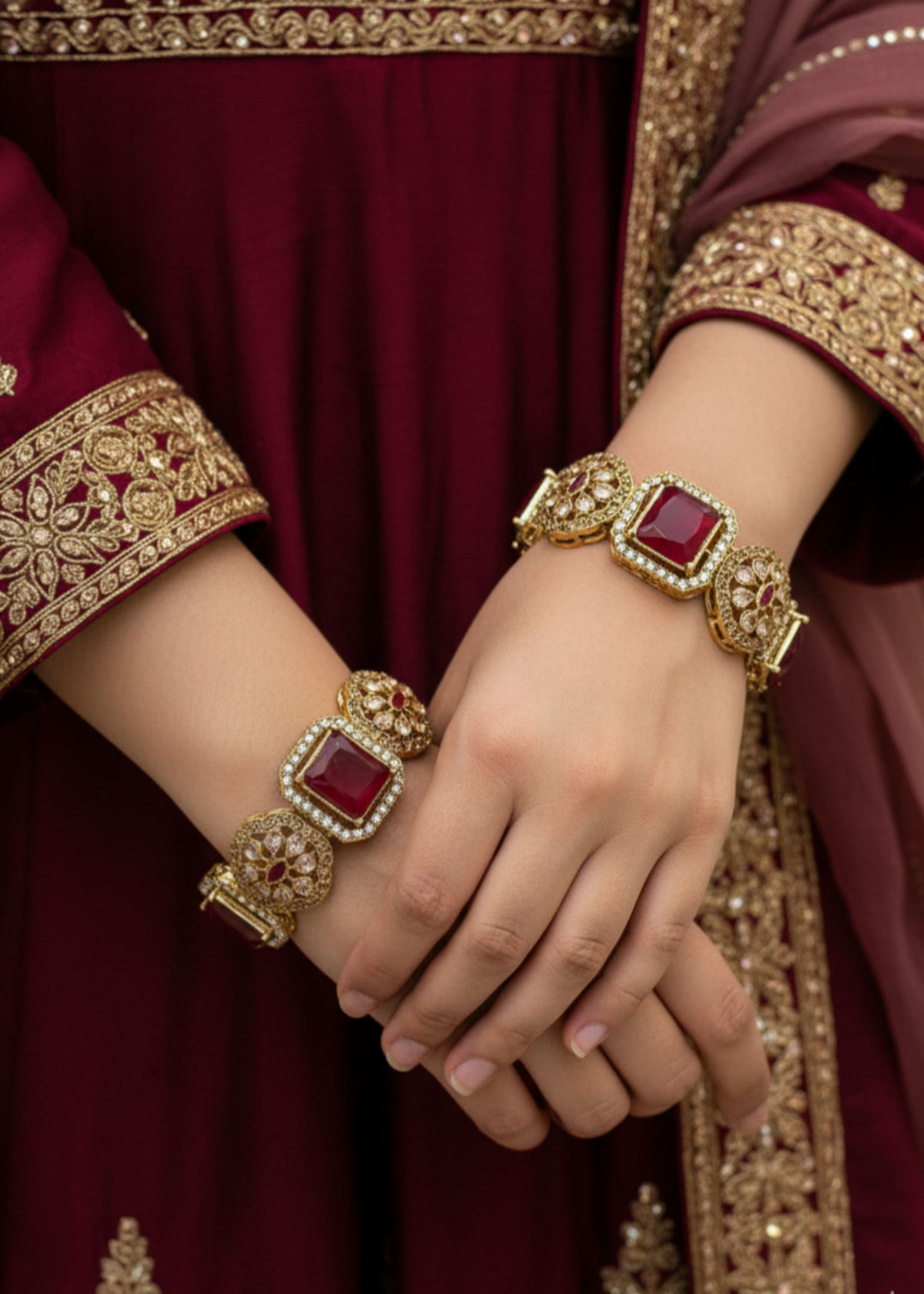 Shop the Ameera Bangles Openable from Zarosh Jewel