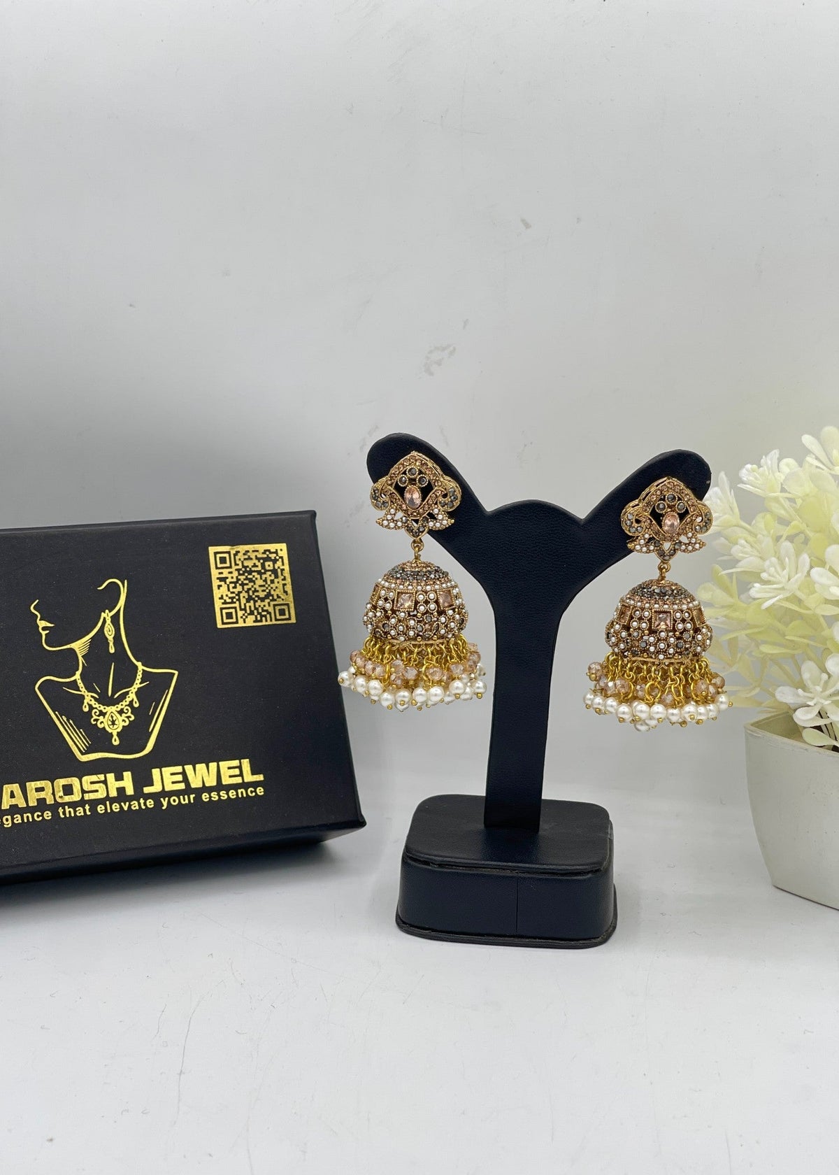 Shop the Aneesa Heritage Jhumka from Zarosh Jewel