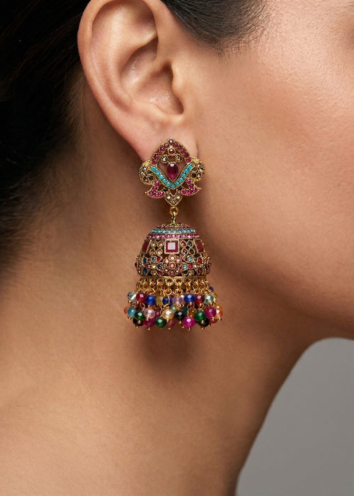 Shop the Aneesa Heritage Jhumka from Zarosh Jewel