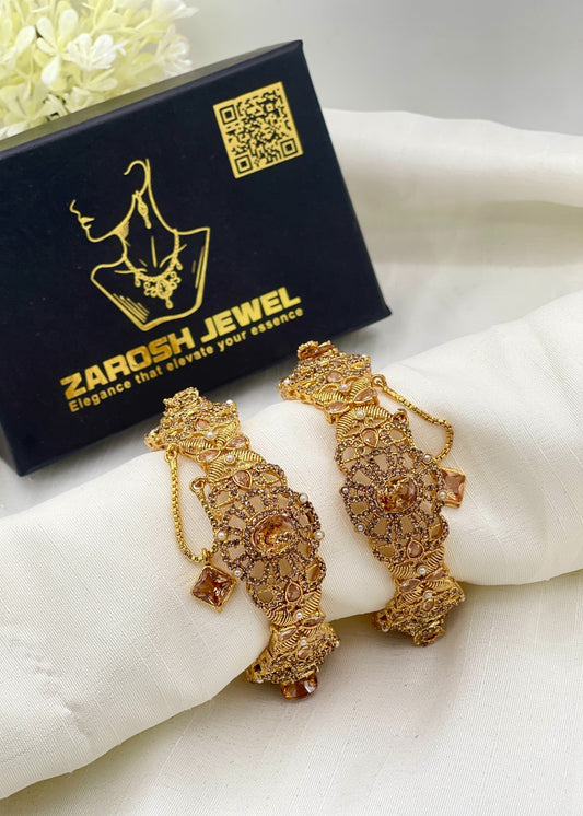 Anilaa Openable Bangle Set by Zarosh Jewel
