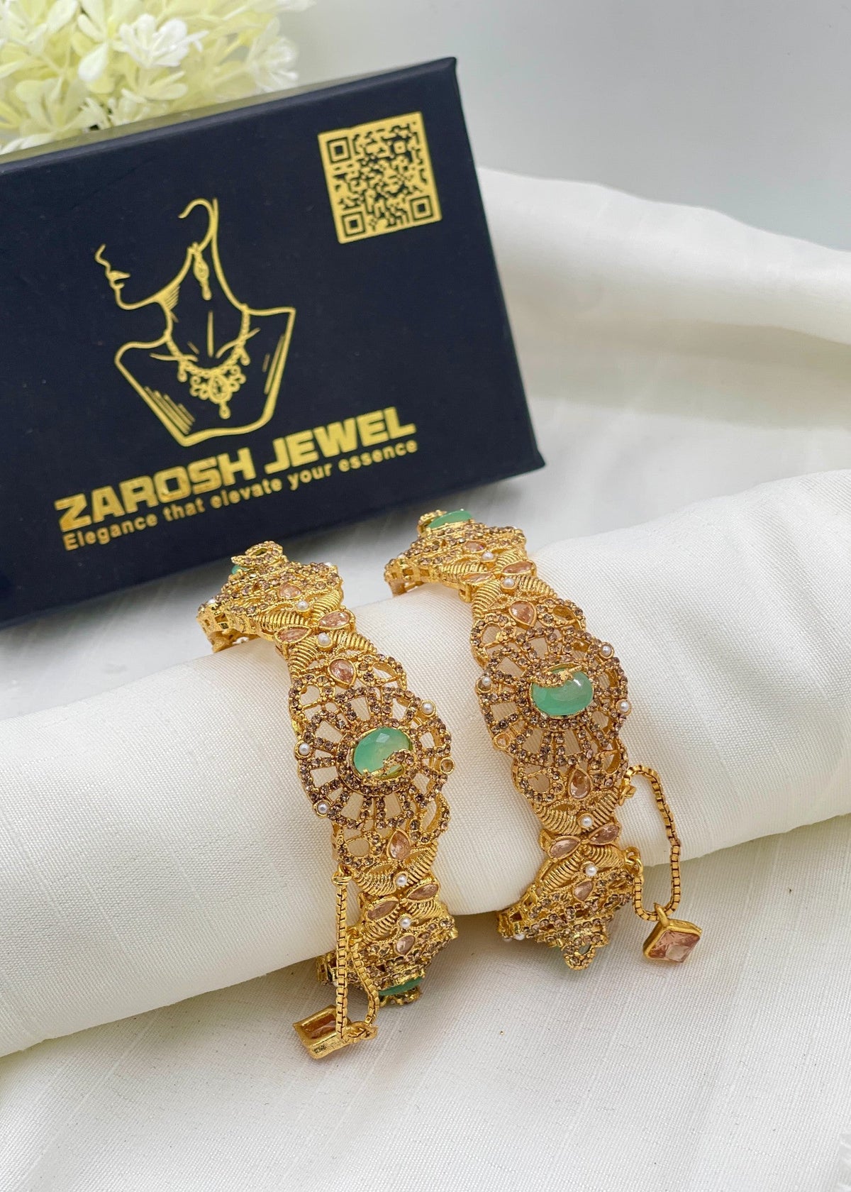 Shop the Anilaa Openable Bangle Set from Zarosh Jewel