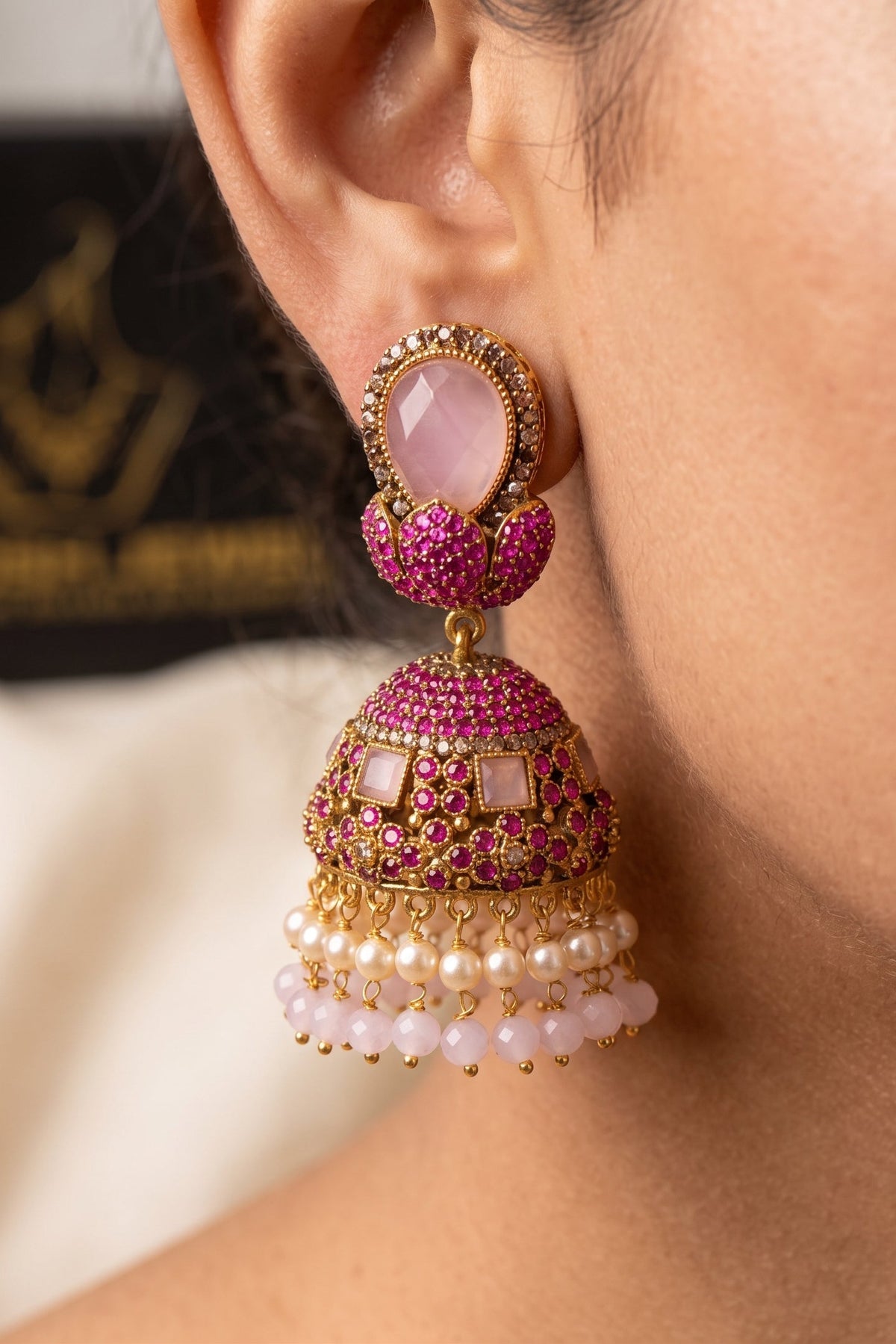 Anjam Heritage Earring by Zarosh Jewel
