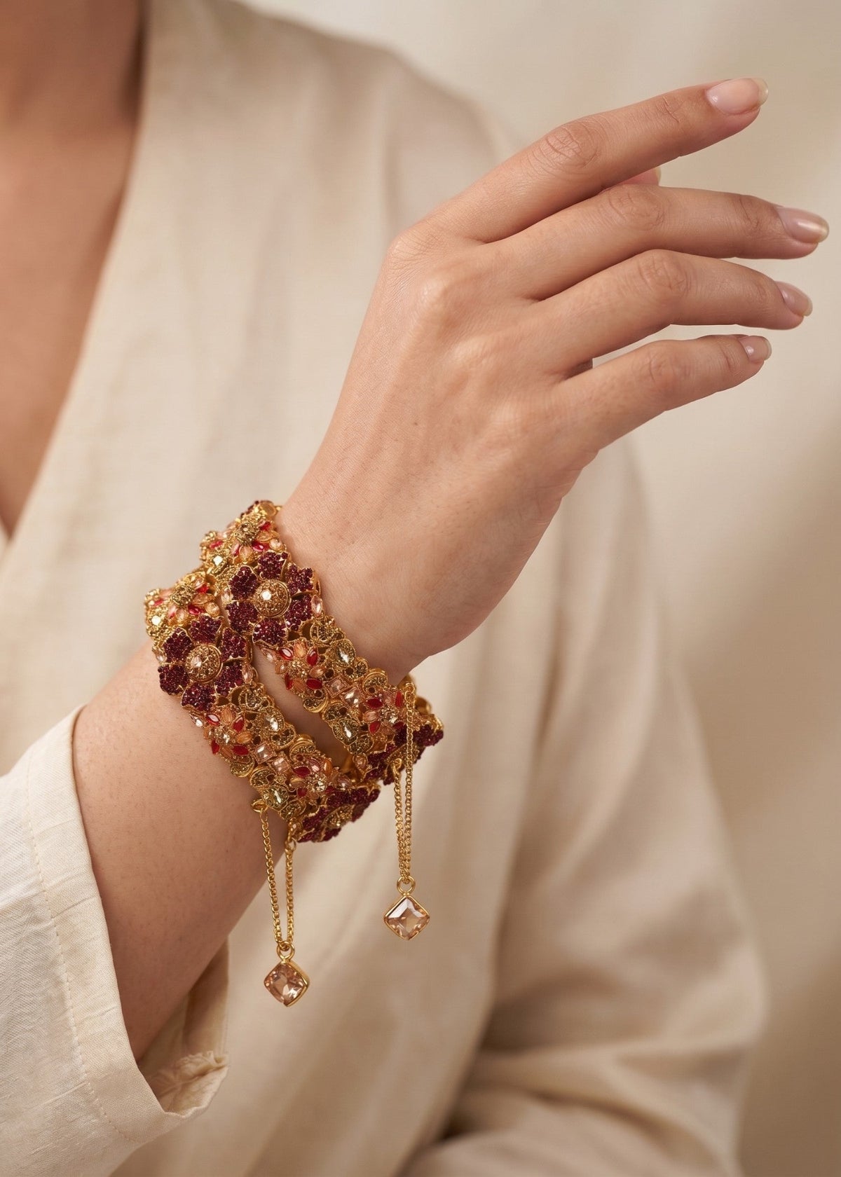 Shop the Anumta Royal Floral Bangles from Zarosh Jewel